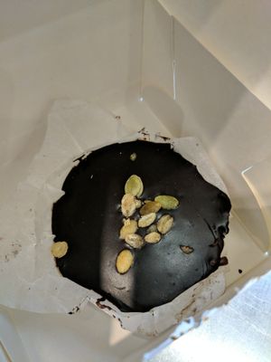 Vegan chocolate cake at Le Pain Quotidien - St Pancras in North London