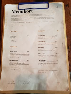 Menu part 1/3 at Venchi in Odense