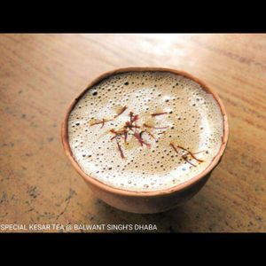 Kesar Tea at Balwant Singh's Eating House in Kolkata