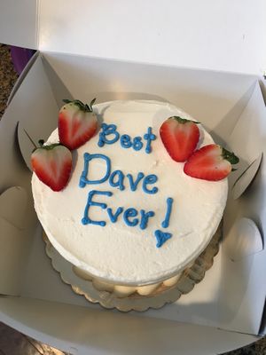 Vegan cake they made for me one time HOW CUTE!!  at Be Well Bakery & Cafe in Huntingdon Valley