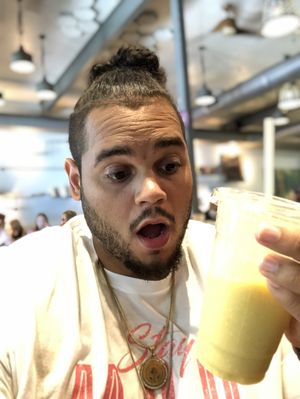 My reaction to the Vegan Coconut Dream smoothie 😋 (Vegan Food Critic) @PeterParkkerr  at Be Well Bakery & Cafe in Huntingdon Valley