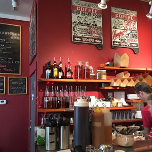 cafe and vegan soup at Random Order Pie Bar in Portland