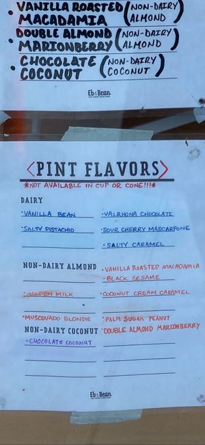 Pint flavors at Eb & Bean - Division  in Portland
