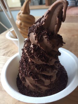 Chocolate pistachio with bittersweet sprinkles!  at Eb & Bean - Division  in Portland