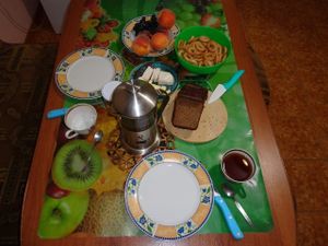 Breakfast at CostelHostel at CostelHostel in Rosu