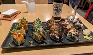 "Very Special California Bento" (including No. 40-44 of the menu) at MakiMaki Sushi Green in Cologne