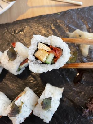 Shiso miso special roll  at MakiMaki Sushi Green in Cologne