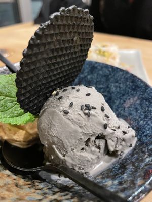 Homemade sesame ice!  at MakiMaki Sushi Green in Cologne