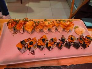 Koreon Hills of fire and Black Garlic Pump #Veganuary at MakiMaki Sushi Green in Cologne