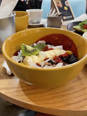 Acai bowl, nice toppings but not even half full  at Coffee&Cake in Zadar