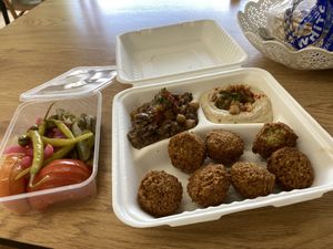 ‘Vegetarian Plate’ $23  at Falafel Moudy in Campbellfield