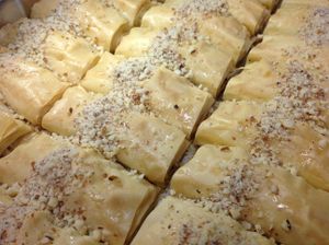 Almond folds Baklavas
deliciously vegan! at Saca's Mediterranean Cuisine in Claremont