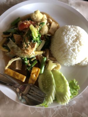 Mixed veggies with tofu  at Jungle Kitchen in Ao Nang