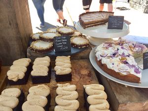 the amazing vegan cakes at Our Cornish Pasty Shop in Brighton