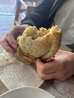 Vg chicken and leek pasty  at Our Cornish Pasty Shop in Brighton