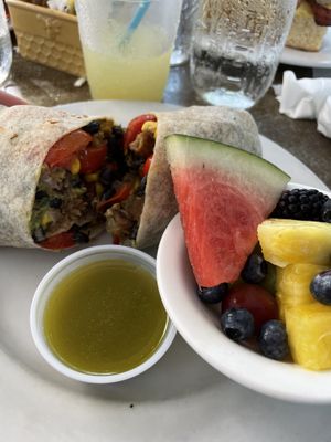 Hippy Breakfast Burrito w/ Vegan Sausage  at The Bee & The Biscuit in Pungo