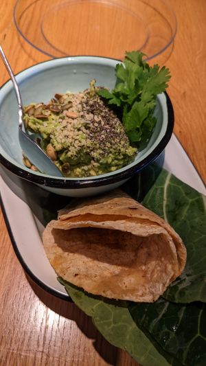 Guac appetizer at Pharm Table in San Antonio