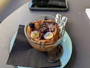 Avocado chocolate mousse. at Pharm Table in San Antonio