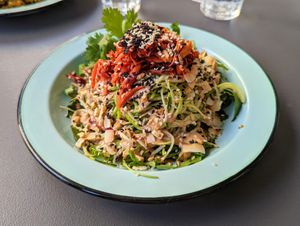 Thai zucchini noodle salad. at Pharm Table in San Antonio