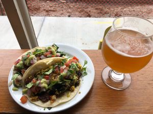 Breakfast Tacos and Beer!! at Chimera Cafe in Tulsa