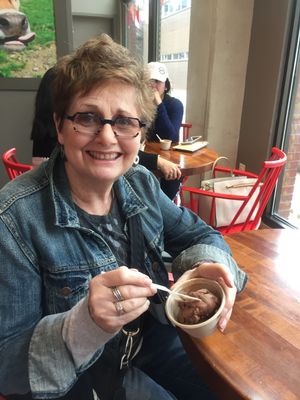 Suggested this woman try vegan! She loved it! at Lick Honest Ice Creams in San Antonio