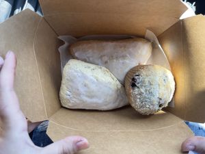 London fog scones and blueberry muffin  at Cake Thieves in San Antonio