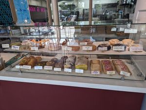 The display case 😍 at Cake Thieves in San Antonio