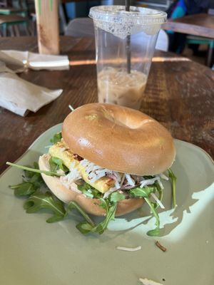 vegan just egg breakfast sandwich  at NU Kitchen in Somerville