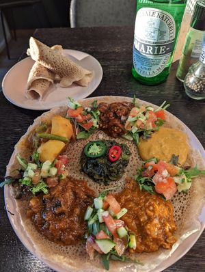 Injera combo at Mooshka in Amsterdam