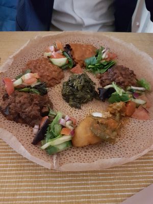 The delicious Injera at Mooshka in Amsterdam