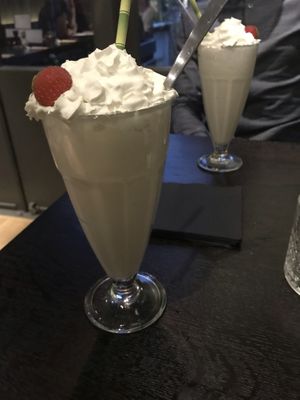 Strawberry and vanilla milkshakes at Mooshka in Amsterdam