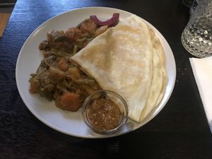 Roti massala at Mooshka in Amsterdam