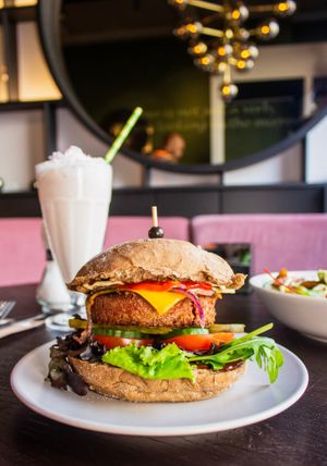 Burger  at Mooshka in Amsterdam