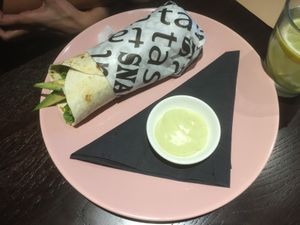 Avocado wrap at Mooshka in Amsterdam