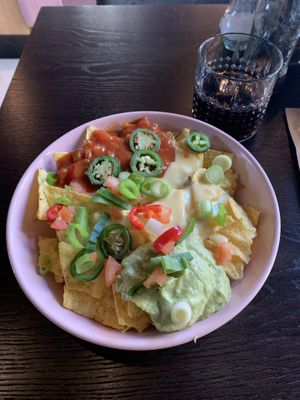 Nachos and Cola at Mooshka in Amsterdam
