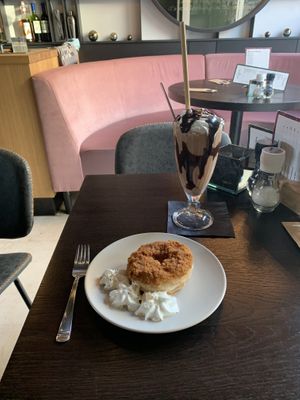 Donut and Chocolate Milkshake at Mooshka in Amsterdam