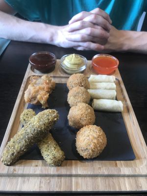 Snack platter at Mooshka in Amsterdam