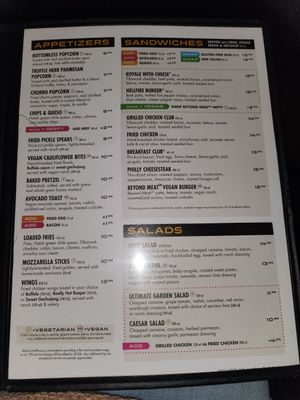 Menu at Alamo Drafthouse Cinema in San Antonio