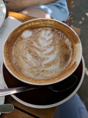 Almond latte at Brown Sugar Cafe in Taihape