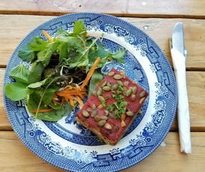 Vegan lasagne & side salad - Yum! at Brown Sugar Cafe in Taihape