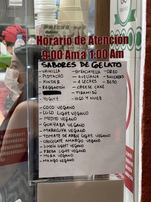 So many vegan flavors! (Choco, coconut and mora were all fantastic) at Gelateria Tramonti in Cartagena