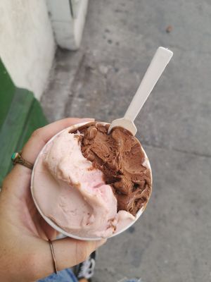 Chocolate and Lulo Flavor at Gelateria Tramonti in Cartagena