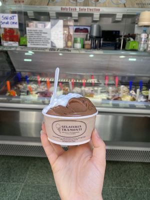 Chocolate and coconut   at Gelateria Tramonti in Cartagena