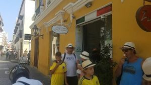 outside at Gelateria Tramonti in Cartagena
