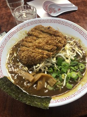 Vegan curry katsu ramen at Samurai Bowl in Christchurch