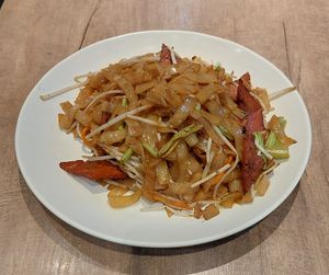 Fried Rice Noodles with Beef (Vegan) at Vegetarian Kitchen 素食園坊 in Hong Kong Island