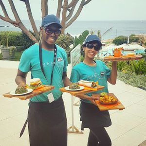 What a blessing serving these vegan goodies to the people! at Namaste Lifestyle Cafe in Western Cape