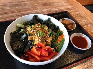 Bibimbap - yum  at Bodhi Leaf Eatery in Denpasar