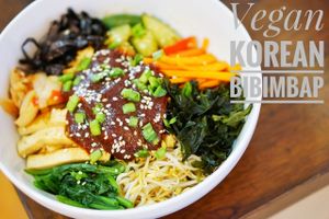 Vegan korean bibimbap at Bodhi Leaf Eatery in Denpasar