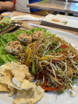 Fried noodles  at Bodhi Leaf Eatery in Denpasar